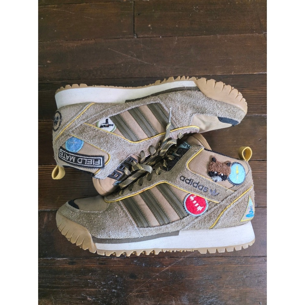 Adidas Field Mate Sneakers Mens Tan Brown Scout Patch Hiking Mid Top Shoes